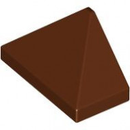 END RIDGED TILE 1X2/45°: {червеникаво-кафяв}
