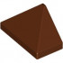 END RIDGED TILE 1X2/45°: {червеникаво-кафяв}