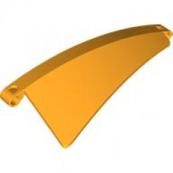 Technic, Panel Curved #55 5 x 13 Tapered Right, Ridged: {огнено жълто-оранжев}