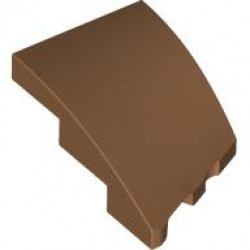 BRICK 2X3, OUTSIDE BOW, LEFT: {умерен нуга}
