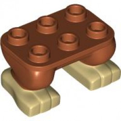 Крака, 2x3x1 1/3, №1: {тъмно оранжев}