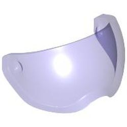 Minifigure, Visor Flight Helmet: {прозрачно ярко синьо-виолетов}