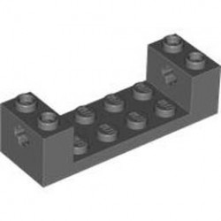 Technic, Brick 2 x 6 x 1 1/3 with Axle Holes and Bottom Stud Holders: {тъмно каменно сив}