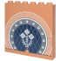 Panel 1 x 6 x 5 with Brick Archway, Dark Blue and Dark Bluish Gray Frame and Lattice Screen, White Roses, Leaves, and Thorns Pattern: {умерен нуга}