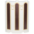Cylinder Quarter 4 x 4 x 6 with Black Narrow Arched Windows with Copper Lattice Screens and Tan Frames Pattern: {бял}