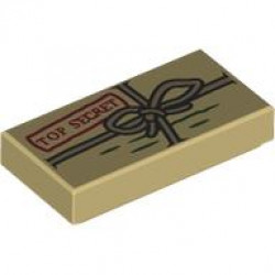 FLAT TILE 1X2, NO. 390: {тухлено жълт}