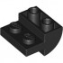 BRICK 2X2X1 INV. BOW, W/ CUT OUT: {черен}
