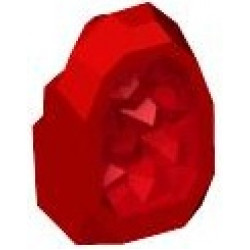 Rock 1 x 1 Geode with Molded Trans-Red Crystals Pattern: {ярко червен}