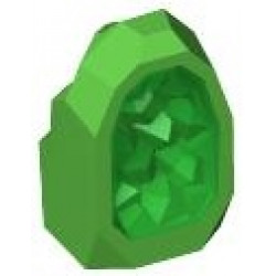 Rock 1 x 1 Geode with Molded Trans-Green Crystals Pattern: {ярко зелен}