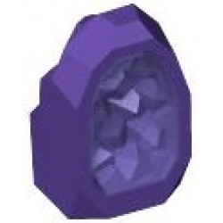 Rock 1 x 1 Geode with Molded Trans-Purple Crystals Pattern: {светло виолетов}