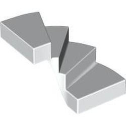 Stairs 6 x 6 x 4 Curved: {бял}
