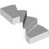 Stairs 6 x 6 x 4 Curved: {бял}