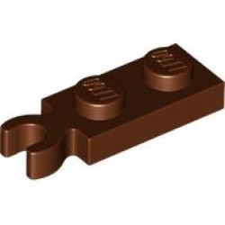 PLATE 1X2 W/ HOLDER: {червеникаво-кафяв}