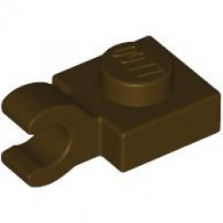 PLATE 1X1 W/HOLDER VERTICAL: {тъмно кафяв}