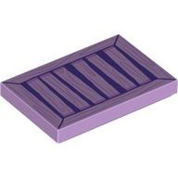 Tile 2 x 3 with Dark Purple Shutter with Medium Lavender Wood Grain Pattern: {лавандулов}