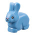 Bunny / Rabbit with Black Eyes and Mouth and Bright Pink Nose Pattern: {умерено син}