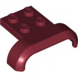 MUDGUARD 3X4, W/ PLATE, NO. 1: {нов тъмно червен}