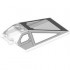 Windscreen 8 x 4 x 2 with 2 Studs and Bar Handle with Light Bluish Gray Cockpit Window Frames with Dark Bluish Gray Lines Pattern: {прозрачен}