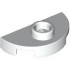 PLATE 1X2, 1/2 CIRCLE, W/ 1 KNOB: {бял}