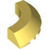 Brick, Round Corner 5 x 5 with Slope 45 Edge without Studs: {студено жълт}
