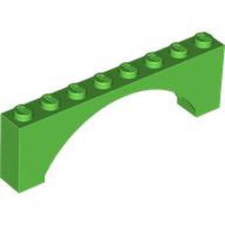 Arch 1 x 8 x 2 Raised: {ярко зелен}