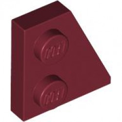 RIGHT PLATE 2x2 27DEG: {нов тъмно червен}