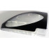 Technic, Panel Curved 5 x 3 x 2 Corner Quarter Ellipse, Right with Black and Silver Porsche GT4 e-Performance Headlight Pattern: {прозрачен}