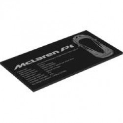 Tile 8 x 16 with Bottom Tubes, Textured Surface with McLaren P1 Pattern: {черен}