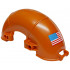 Technic, Panel Car Mudguard Arched 15 x 5 x 7 with United States of America (USA) Flag Pattern Side A: {тъмно оранжев}