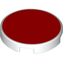 FLAT TILE 2X2, ROUND, NO. 1291: {бял}