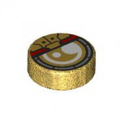 FLAT TILE 1X1, ROUND, NO. 270: {топло златист}