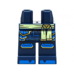 Hips and Legs with Bright Light Yellow Sash, Blue Armor Plates, Knee Pads, Toes, Gold Trim Pattern: {земно син}