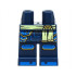 Hips and Legs with Bright Light Yellow Sash, Blue Armor Plates, Knee Pads, Toes, Gold Trim Pattern: {земно син}
