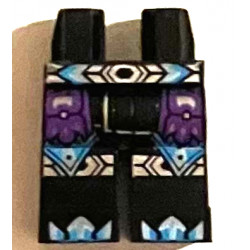 Hips and Legs with Dark Purple Robe Ends, Silver and Dark Azure Belt, Knee Pads, and Shoe Tips Pattern: {черен}
