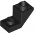 ROOF TILE 1X2, INVERTED, DEG. 45, W/ CUT: {черен}