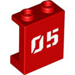 WALL ELEMENT 1X2X2, NO. 14: {ярко червен}