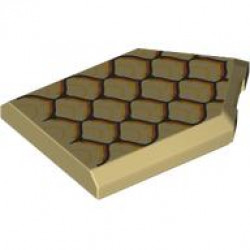 FLAT TILE 2X3 W/ ANGLE, NO. 9: {тухлено жълт}