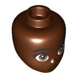 MINI DOLL, HEAD, NO. 423: {червеникаво-кафяв}