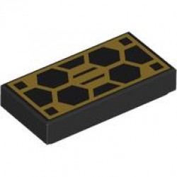 FLAT TILE 1X2, NO. 402: {черен}