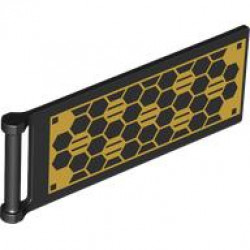 FLAG 3X8, W/ 3.2 SHAFT, NO. 4: {черен}