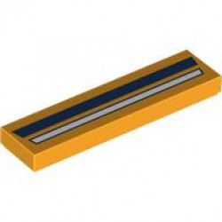FLAT TILE 1X4, NO. 200: {огнено жълто-оранжев}