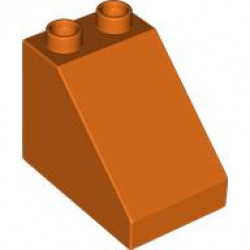 BRICK W/SLOPE 1X3X2: {червеникаво-оранжев}