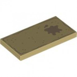 FLAT TILE 2X4, NO. 322: {тухлено жълт}
