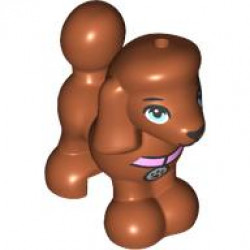 DOG, POODLE, W/ 1.5 HOLE, NO. 10: {тъмно оранжев}