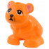 Hamster / Mouse, Friends / Elves with Black Eyes, Nose, and Mouth, Dark Orange Lines, and Bright Pink Ears Pattern (Nibbler): {ярко оранжев}