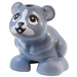 Hamster / Mouse, Friends / Elves with Black Eyes, Nose, and Mouth, and White Ears, Muzzle, and Blaze Pattern (Cheeky): {пясъчно син}