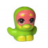 Bird, Chick with Open Wings with Coral Face, Reddish Brown Eyes, Yellow Eyebrows, Beak and Feet Pattern: {ярко жълто-зелен}