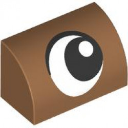 BRICK 1X2, OUTSIDE HALF BOW, NO. 30: {умерен нуга}