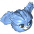 MINI CREATURE HEAD, NO. 206: {умерено син}
