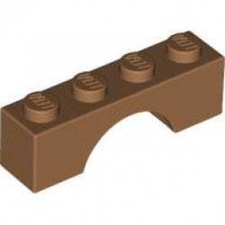 BRICK W. BOW 1X4: {умерен нуга}
